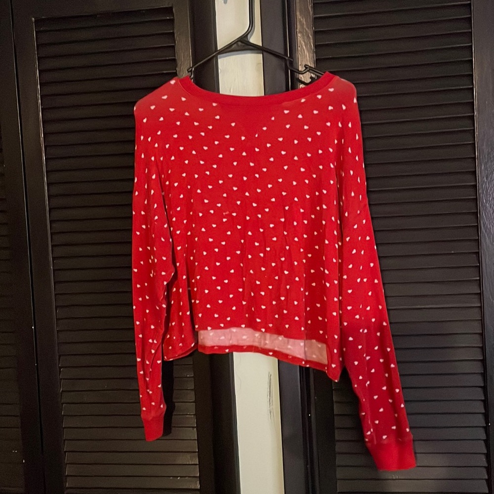 Super soft red heart size small Abercrombie and Fitch sweater